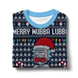 Hooktab Merry Wubba Lubba Rick And Morty Ugly Christmas Sweater