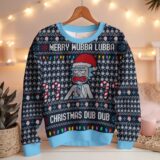 Hooktab Merry Wubba Lubba Rick And Morty Ugly Christmas Sweater