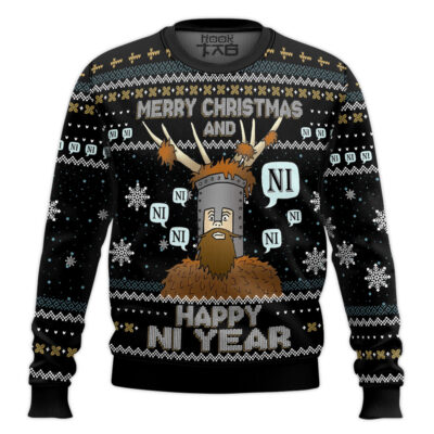 Hooktab Merry Xmas And Happy Ni Year Monty Python Ugly Christmas Sweater