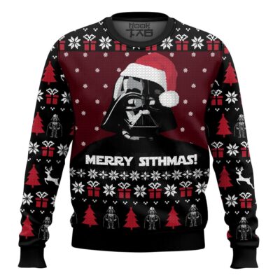 Hooktab Merry Xmas Darth Vader Star Wars Ugly Christmas Sweater