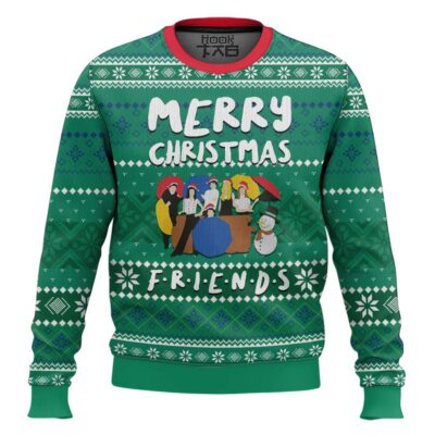 Hooktab Merry Xmas Friends Ugly Christmas Sweater