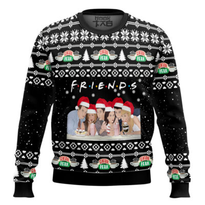 Hooktab Merry Xmas Friends Ugly Christmas Sweater