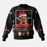 Hooktab Merry Xmas Home Malone Ugly Christmas Sweater