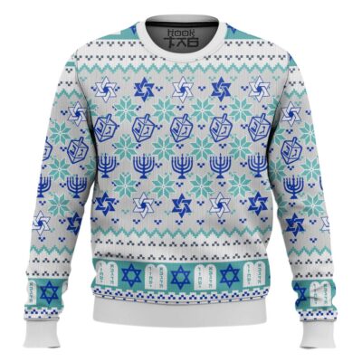 Hooktab Merry Xmas Jewish Ugly Christmas Sweater