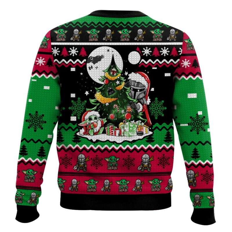 Hooktab Merry Xmas Mandalorian Star Wars Ugly Christmas Sweater Hooktab Merry Xmas Mandalorian Star Wars Ugly Christmas Sweater