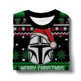 Hooktab Merry Xmas Mandalorian Star Wars Ugly Christmas Sweater
