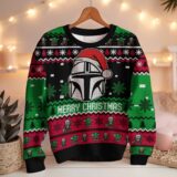 Hooktab Merry Xmas Mandalorian Star Wars Ugly Christmas Sweater
