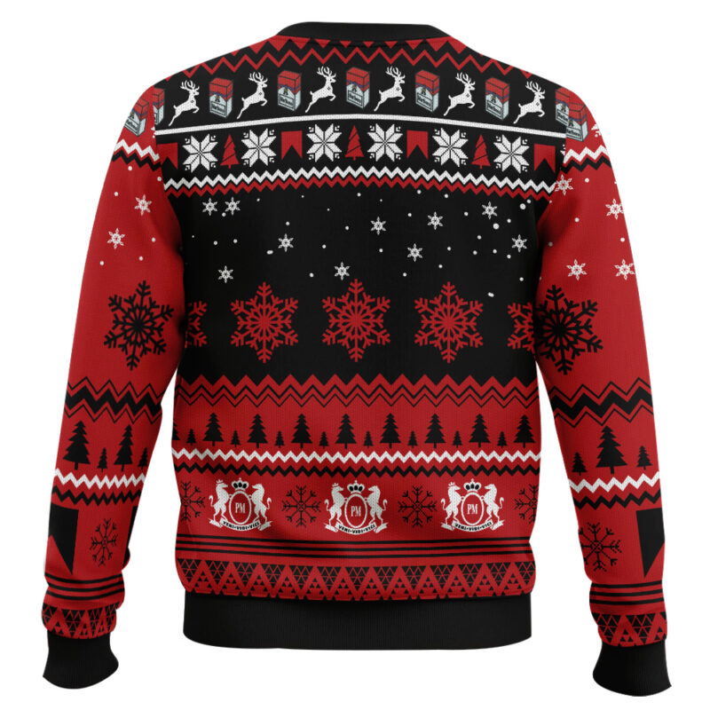 Hooktab Merry Xmas Marlboro Cigarette Ugly Christmas Sweater Hooktab Merry Xmas Marlboro Cigarette Ugly Christmas Sweater