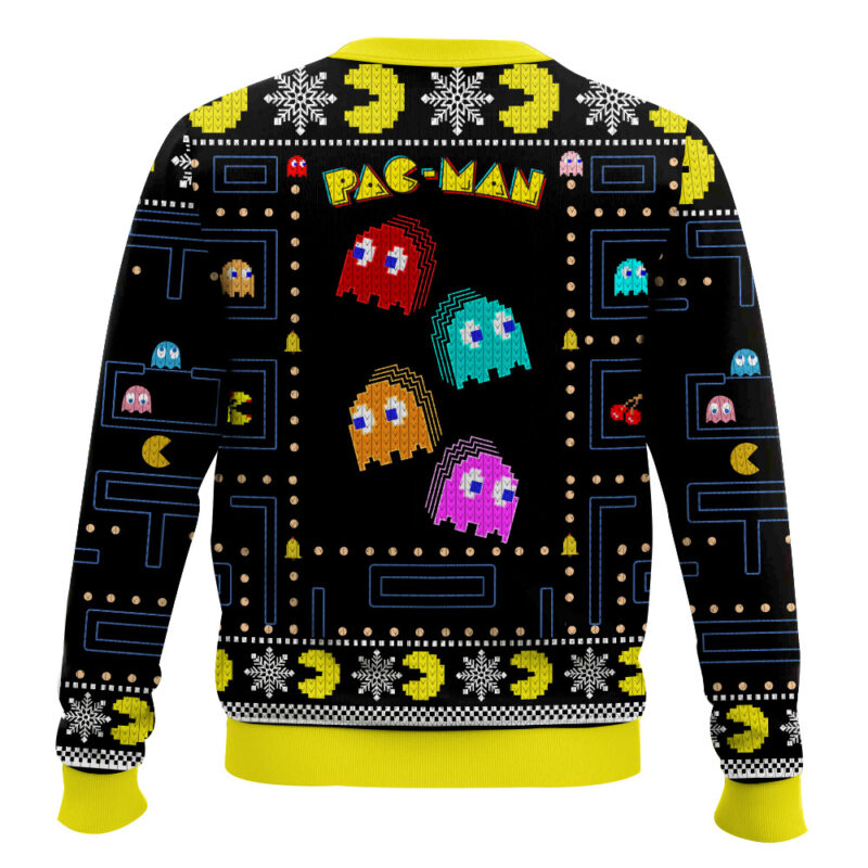 Hooktab Merry Xmas Pac Man Ugly Christmas Sweater Hooktab Merry Xmas Pac Man Ugly Christmas Sweater