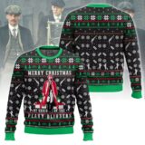 Hooktab Merry Xmas Peaky Blinders Ugly Christmas Sweater