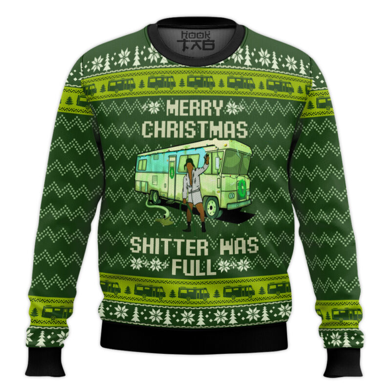 Hooktab Merry Xmas Shitter Was Full National Lampoon's Vacation Ugly Christmas Sweater