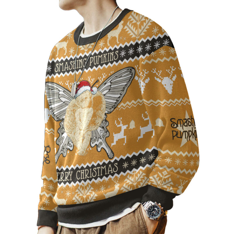 Hooktab Merry Xmas Smashing Pumpkins Ugly Christmas Sweater Hooktab Merry Xmas Smashing Pumpkins Ugly Christmas Sweater