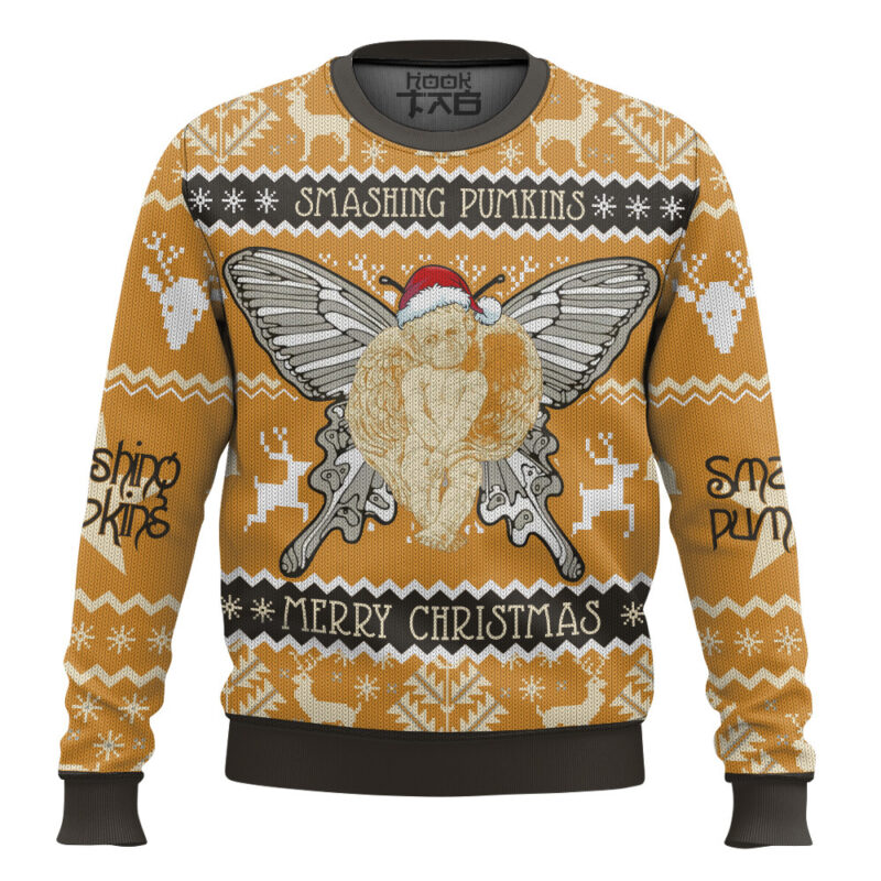 Hooktab Merry Xmas Smashing Pumpkins Ugly Christmas Sweater