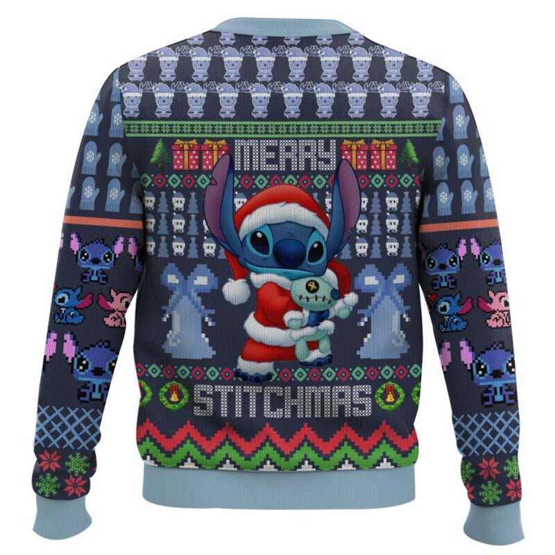 Hooktab Merry Xmas Stitch Santa Lilo And Stitch Ugly Christmas Sweater Hooktab Merry Xmas Stitch Santa Lilo And Stitch Ugly Christmas Sweater