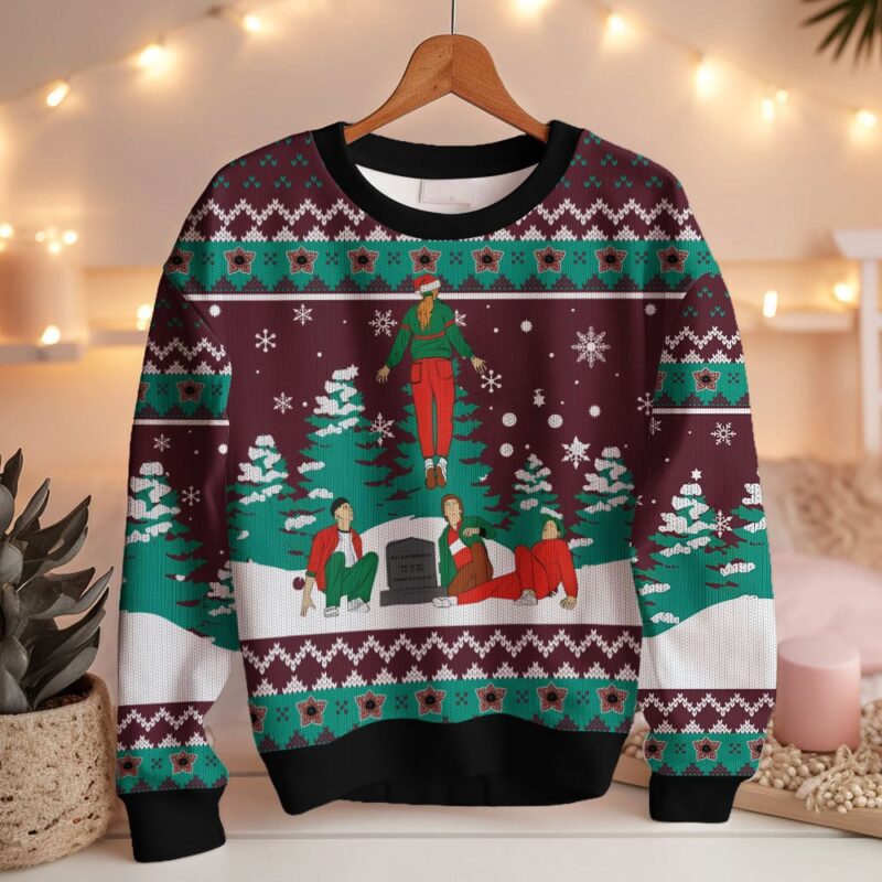 Hooktab Merry Xmas Stranger Things Ugly Christmas Sweater Hooktab Merry Xmas Stranger Things Ugly Christmas Sweater
