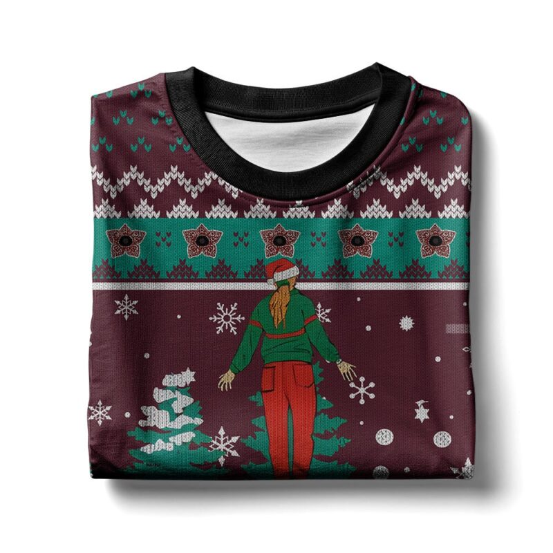 Hooktab Merry Xmas Stranger Things Ugly Christmas Sweater Hooktab Merry Xmas Stranger Things Ugly Christmas Sweater