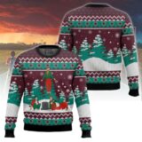 Hooktab Merry Xmas Stranger Things Ugly Christmas Sweater