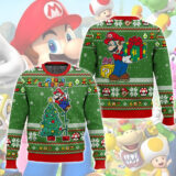 Hooktab Merry Xmas Super Mario Ugly Christmas Sweater