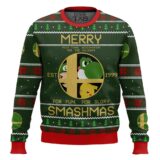Hooktab Merry Xmas Super Smash Bros Ugly Christmas Sweater