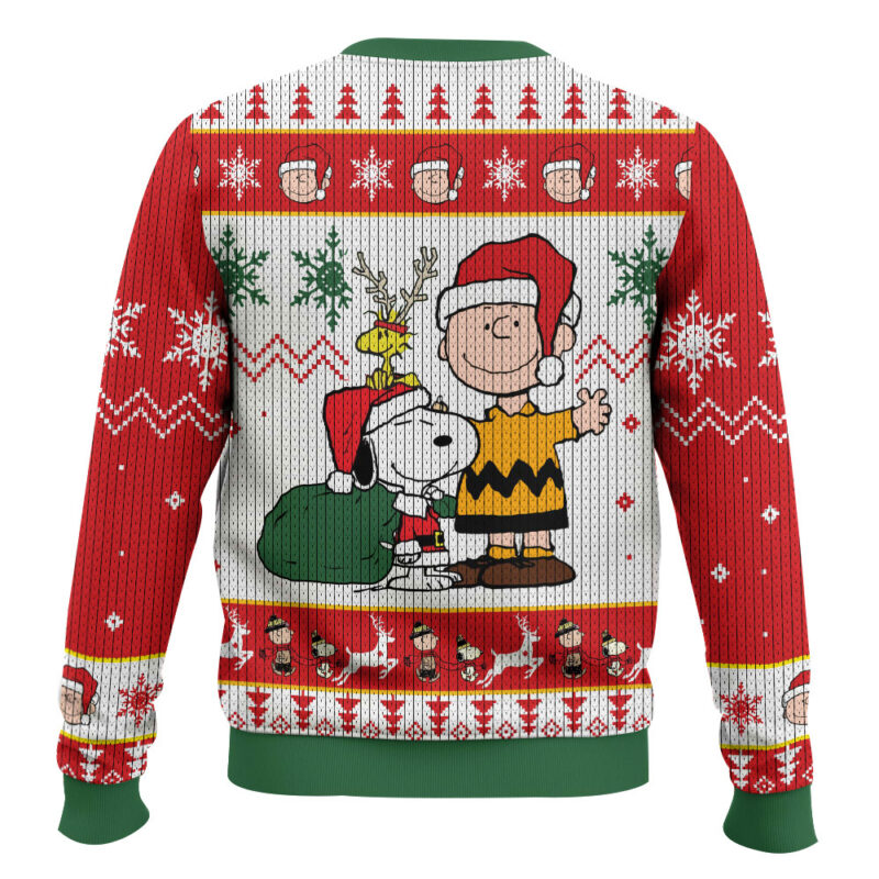 Hooktab Merry Xmas The Charlie Brown and Snoopy Show Ugly Christmas Sweater Hooktab Merry Xmas The Charlie Brown and Snoopy Show Ugly Christmas Sweater