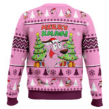Hooktab Merry Xmas The Cowardly Dog Ugly Christmas Sweater