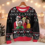 Hooktab Merry Xmas The Golden Girls Ugly Christmas Sweater