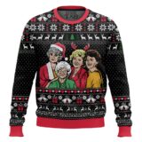 Hooktab Merry Xmas The Golden Girls Ugly Christmas Sweater