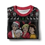 Hooktab Merry Xmas The Golden Girls Ugly Christmas Sweater