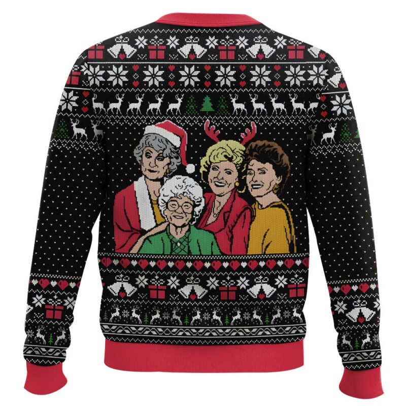 Hooktab Merry Xmas The Golden Girls Ugly Christmas Sweater Hooktab Merry Xmas The Golden Girls Ugly Christmas Sweater