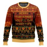 Hooktab Merry Xmass You Filthy Hobbitses The Lord Of The Rings Ugly Christmas Sweater