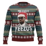 Hooktab Merry Yeezus Kanye West Ugly Christmas Sweater