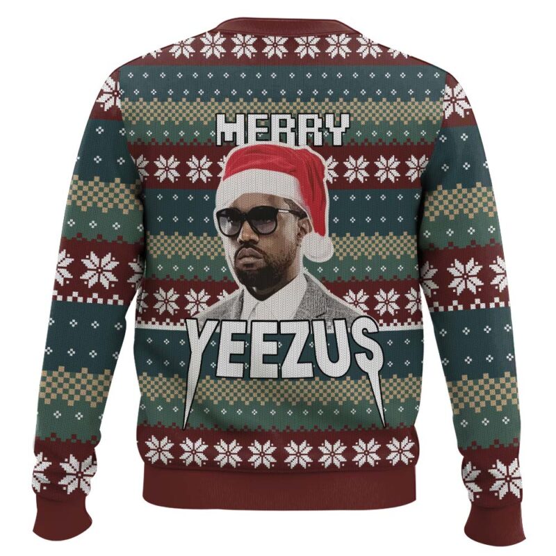 Hooktab Merry Yeezus Kanye West Ugly Christmas Sweater Hooktab Merry Yeezus Kanye West Ugly Christmas Sweater