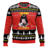 Hooktab Mia Wallace Goddamn Pulp Fiction Ugly Christmas Sweater