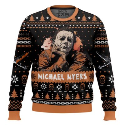 Hooktab Michael Myers Halloween Ugly Christmas Sweater