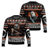 Hooktab Michael Myers Happy Halloween Ugly Christmas Sweater
