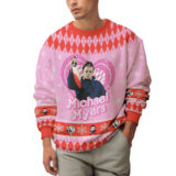 Hooktab Michael Myers Pink Halloween Ugly Christmas Sweater