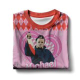 Hooktab Michael Myers Pink Halloween Ugly Christmas Sweater