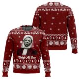 Hooktab Michael Myers Sleigh All Day Ugly Christmas Sweater