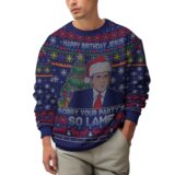 Hooktab Michael Scott Happy Birthday Jesus The Office Ugly Christmas Sweater
