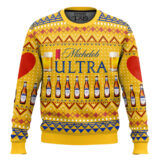 Hooktab Michelob Ultra Beer Ugly Christmas Sweater