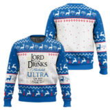 Hooktab Michelob Ultra Lord Of The Rings Ugly Christmas Sweater