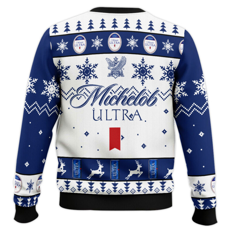 Hooktab Michelob Ultra Pale Lager Ugly Christmas Sweater Hooktab Michelob Ultra Pale Lager Ugly Christmas Sweater