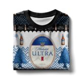 Hooktab Michelob Ultra Superior Light Beer Ugly Christmas Sweater