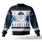 Hooktab Michelob Ultra Superior Light Beer Ugly Christmas Sweater