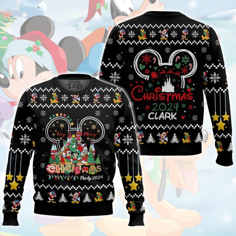 Hooktab Mickey And Friends Ugly Christmas Sweater Hooktab Mickey And Friends Ugly Christmas Sweater