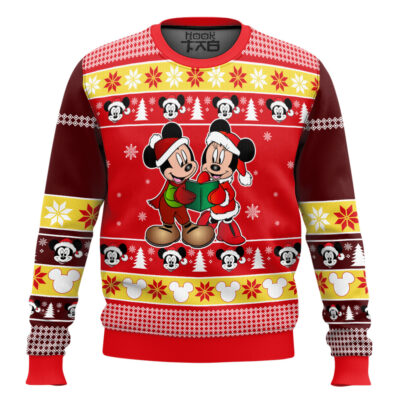 Hooktab Mickey And Minnie Ugly Christmas Sweater