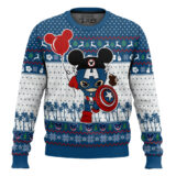Hooktab Mickey Hero Captain America Ugly Christmas Sweater