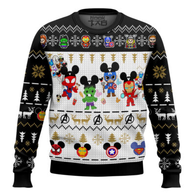 Hooktab Mickey Marvel Avengers Ugly Christmas Sweater