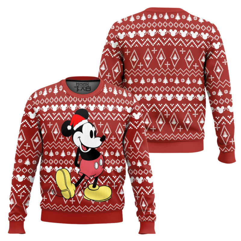 Hooktab Mickey Mouse Ugly Christmas Sweater Hooktab Mickey Mouse Ugly Christmas Sweater