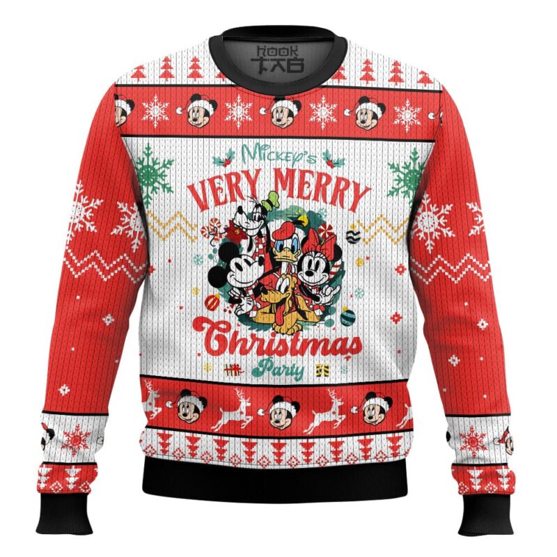 Hooktab Mickey's Very Merry Christmas Party Ugly Christmas Sweater